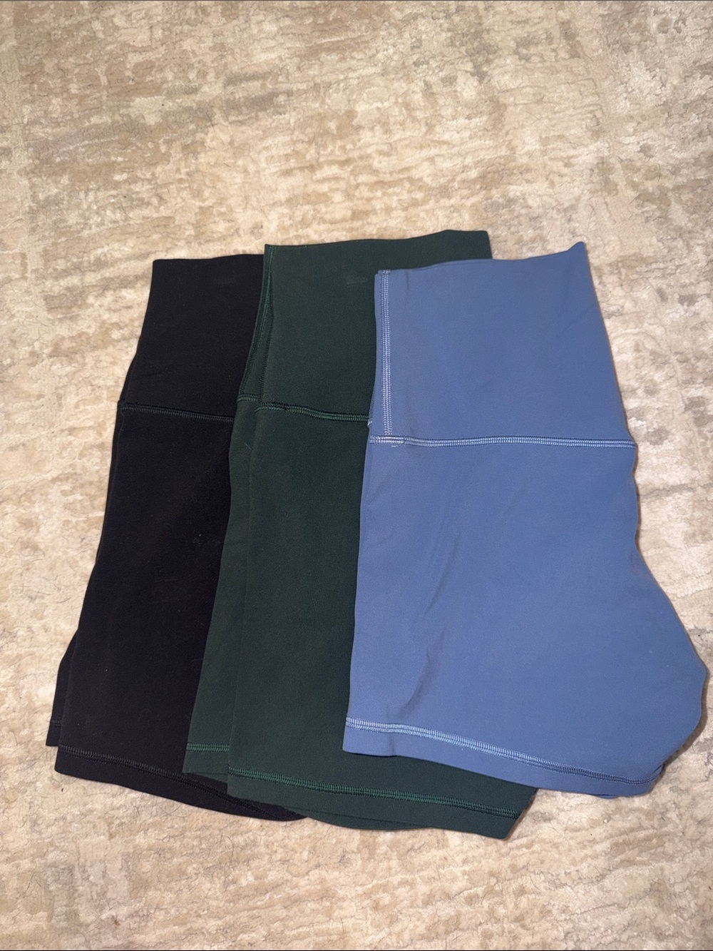 Lulu lemon align short bundle- Black, Forest Green, Blue
